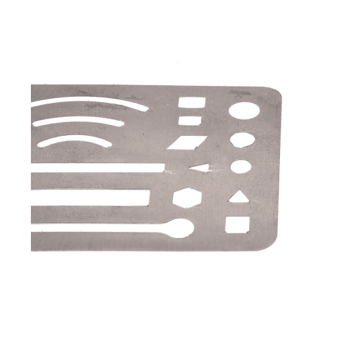 4X Stainless Steel 27 Patterns Erasing Drawing Drafting Tool Shield 2