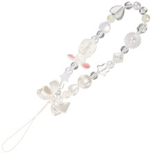 Lanière porte-clés nœud papillon lapin avec perles Eease