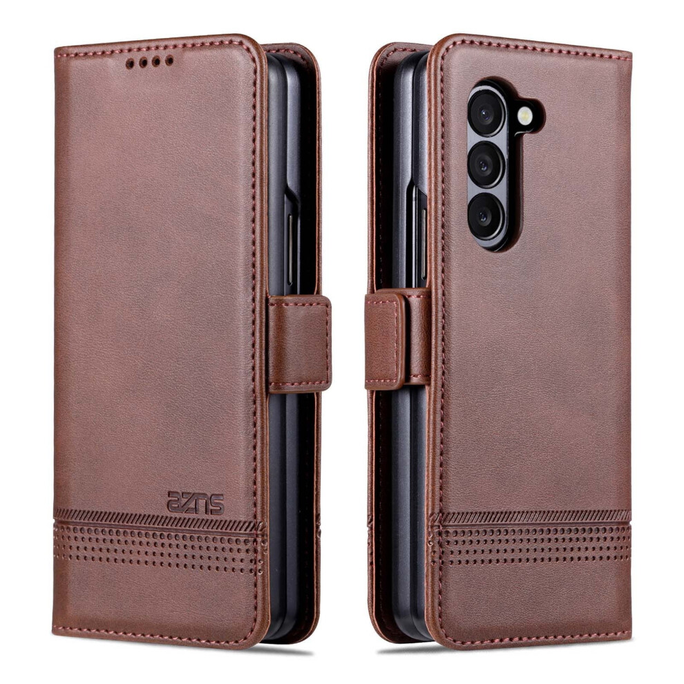 For Compatible With Samsung Galaxy Z Fold 6 Magnetic Wallet Case Leather Folio Flip Shockproof Kickstand Case 9048212164609