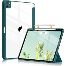 Husă Ultra Hybrid compatibilă cu iPad Pro 12.9 inch (generația a 6-a/a 5-a/a 4-a/a 3-a, 2022/2021/2020/2018) - Suport pentru creion + suport