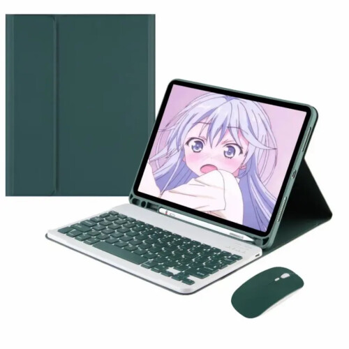 Capa de teclado fina CKLXNGT de 10ª geração com alça, compatível com iPad de 11 polegadas, Air 4/5, 10,2", 12,9" e 10,5" - 2018-2022 2