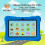Tablet Android K7 7" με θήκη σιλικόνης, γονικό έλεγχο, διπλή κάμερα, ανθεκτική βάση και 2