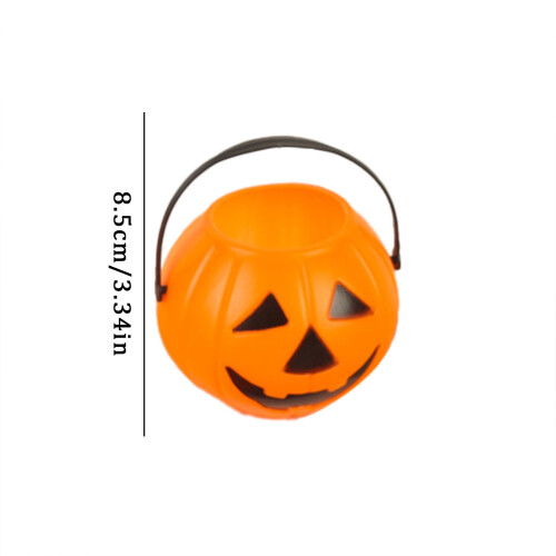 Σετ κουβάδων με κολοκύθες και γλυκά για το Halloween, 6 τεμάχια καλάθια με φαναράκια 2