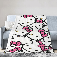 Couvertures Hello Kitty en peluche pour les voyages, la chambre, le salon, le canapé ou le bureau