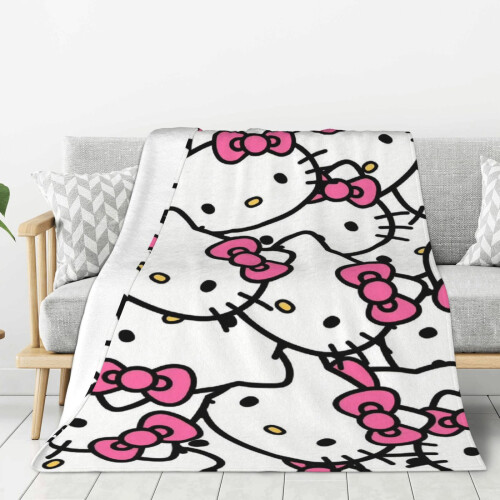 Hello Kitty μαλακή και άνετη κουβέρτα βελούδινη ελαφριά ζεστή βελούδινη κουβέρτα και 2