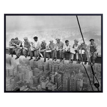ASPORIC Photo vintage historique d'un déjeuner sur un gratte-ciel - Affiche murale 20x25 cm sans cadre, New York, cadeau unique pour les New-Yorkais