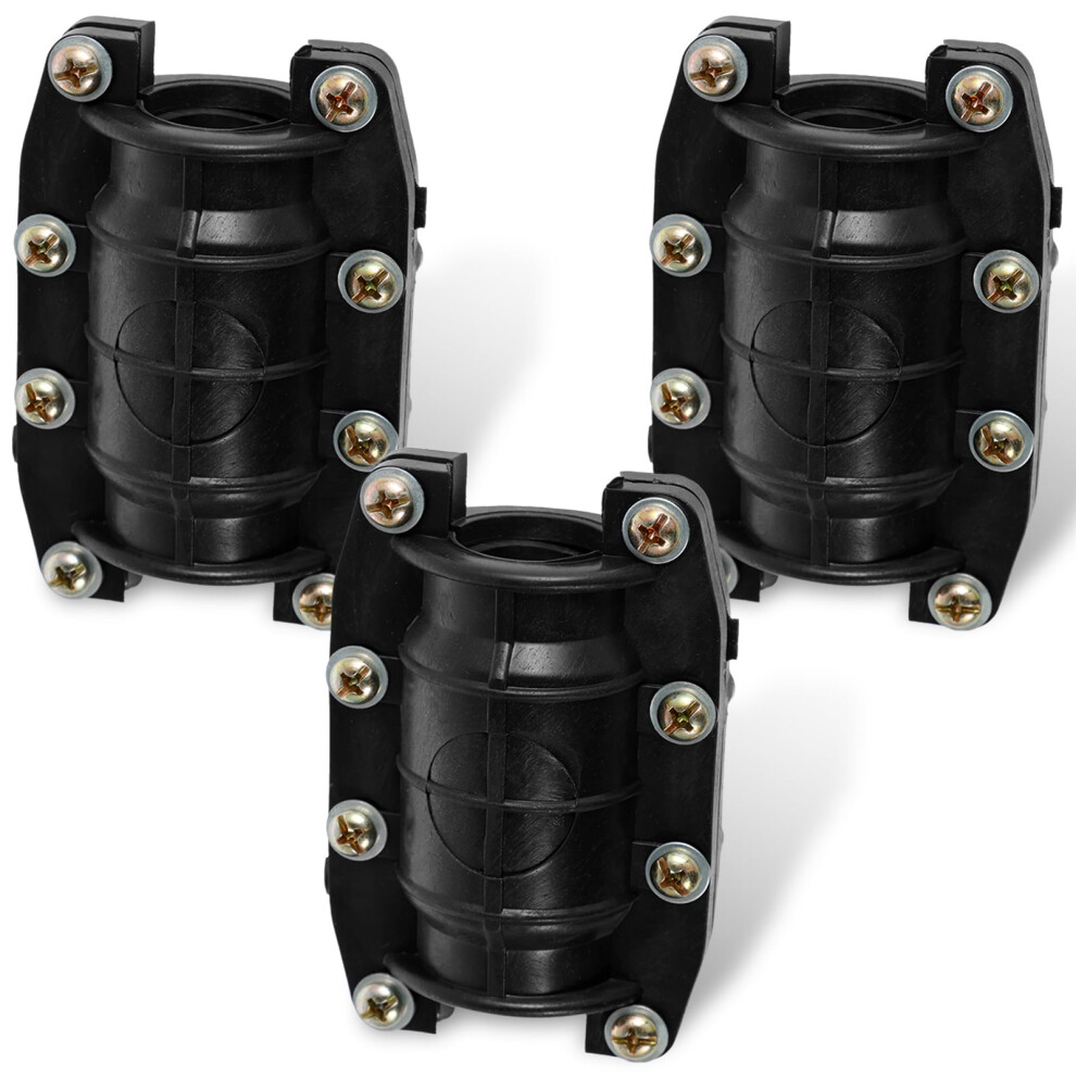 Grusce 3Pcs Pipe Repair Clamp Compatible With Cast Iron, Cement, Pvc, Pe Pipes - Anti-Impact, Sturdy Leak Repair Kit 9048212167372