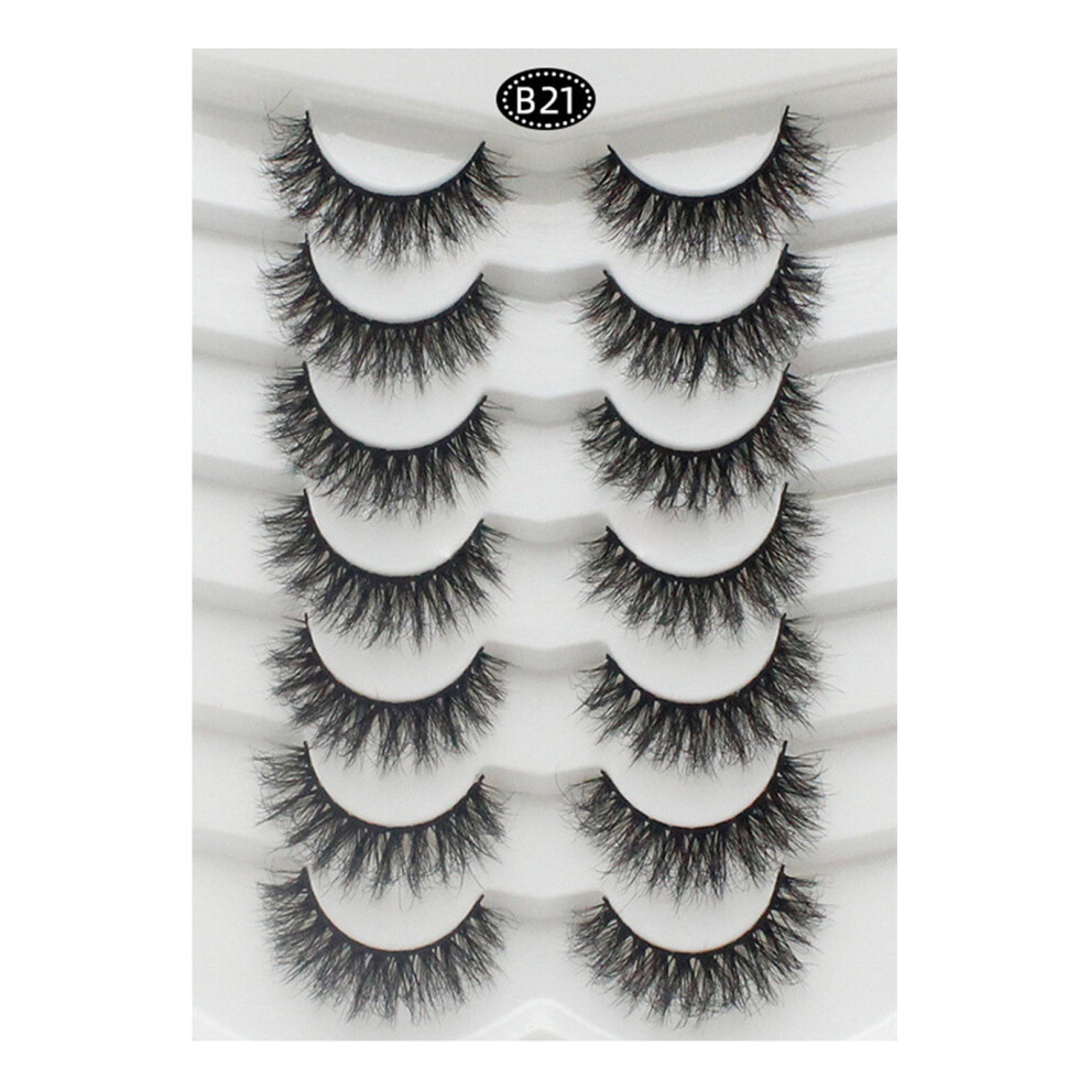 False Eyelashes Lashes 5 Pairs Soft Faux Mink Lashes 3D 6D Volume Fluffy Frihappy Eyelashes Packs