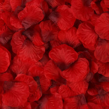 1000 pétales de rose en soie, confettis de table pour mariage, fête, fiançailles, décoration florale (rouge foncé)