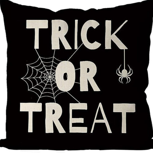 Σετ 4 μαξιλαροθήκες για το Halloween 18x18 ίντσες, συμβατές με διακόσμηση αγροικίας 1