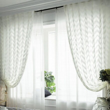 Cortinas transparentes brancas Orchip, cortinas modernas de tule ondulado para sala de estar, quarto, cortina semitransparente.