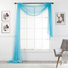 Cortina de cortina Empire Sheer Voile de 216" de comprimento