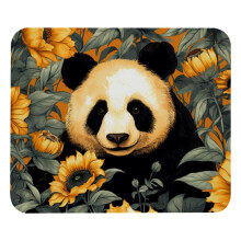 Panda Sunflower Golden musemåtte - glat overflade, tyk polstring af musemåtten, ergonomisk design til komfortabel gaming og kontorbrug