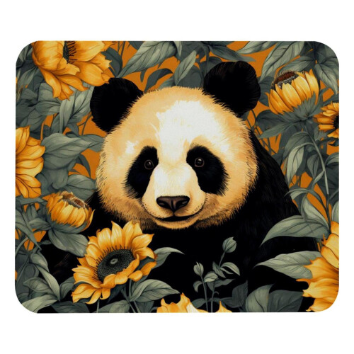 Panda Sunflower Golden Mouse Pad - Λεία επιφάνεια, παχιά επένδυση Mousepad, εργονομικός σχεδιασμός
