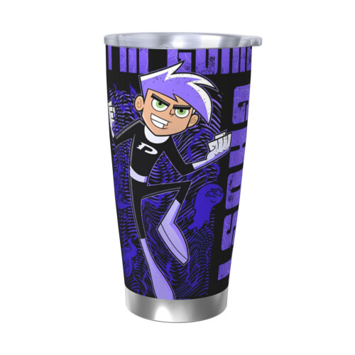 Danny Phantom 20oz Tumbler, Κούπα ταξιδιού καφέ από ανοξείδωτο ατσάλι με μόνωση κενού, Κούπα