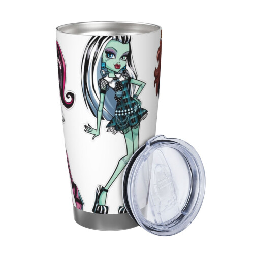 Ποτήρι Monster High20oz, Κούπα ταξιδιού καφέ από ανοξείδωτο ατσάλι με μόνωση κενού, Κούπα 1