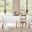 Toalha de mesa retangular branca pequena - 52x70 polegadas, capa de mesa decorativa em tecido para mesa de jantar de 1,20m. 4
