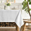 Toalha de mesa retangular branca pequena - 52x70 polegadas, capa de mesa decorativa em tecido para mesa de jantar de 1,20m. 7