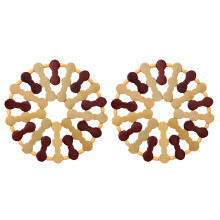 Conjunto de 2 Porta-Copos Térmicos - Porta-Copos Multiuso de Bambu, Antiderrapante e Resistente ao Calor para Panelas e Mesas de Jantar