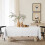 Toalha de mesa retangular branca pequena - 52x70 polegadas, capa de mesa decorativa em tecido para mesa de jantar de 1,20m. 3