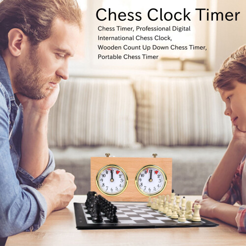Schacktimer, professionell digital internationell schackklocka, schacktimer i trä, bärbar schacktimer 2