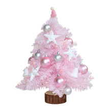 Homchy kerstornamenten, decoratieve kerstclips, 18 inch, veren kerstboom, mini bureaudecoratie, kerstboomroos rood