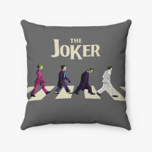 AIVO Jokern X Beatles Anpassat Örngott, Personligt Spunnet Polyester Fyrkantigt Överdrag, Dekorativ Kudde för Säng, Soffa, Heminredning