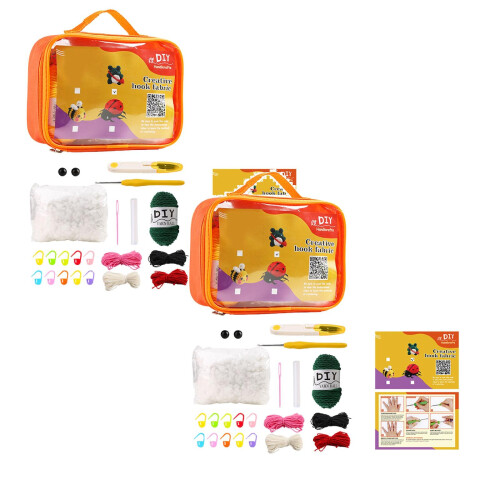 Xubond Crochet Νήματα Μαλλί Diy Kit Βάτραχος Παχύφυτα Βίντεο Διδασκαλία Παιδιά