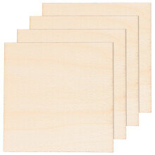 Eease4pcs DIY Målning Träskivor Fyrkantiga Skivor Träpyssel För Barn Barnskivor