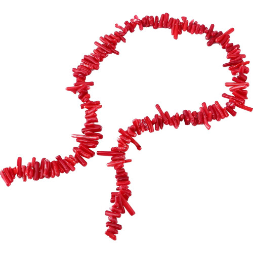Eease120pcs 40cm ακανόνιστες χάντρες από φυσικό κοράλι χαλαρές χάντρες διαχωριστικού, DIY 2