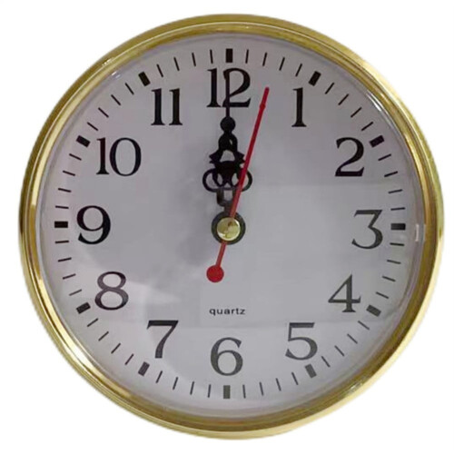 Mecanismo de relógio de quartzo estilo retrô de 2,55 polegadas, dourado, para substituição do mecanismo original, ideal para casa e quarto. 2