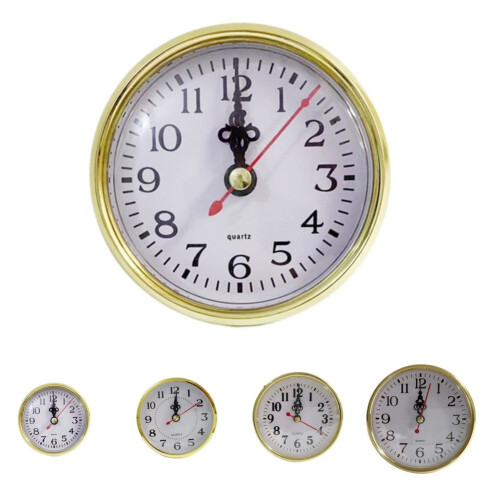Mecanismo de relógio de quartzo estilo retrô de 2,55 polegadas, dourado, para substituição do mecanismo original, ideal para casa e quarto. 1