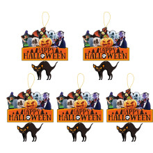 Maisiúcháin Gairdín WinysinHalloween Ceann Doras Maisiúcháin Crochta Bratach Pumpkins Crochta Páipéar Crochta Cúlra Ornáidí Crochta