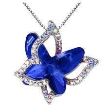 Collana ZHENYANGli a forma di farfalla con pietra portafortuna per donna