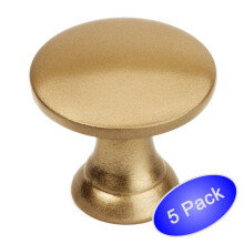 Cosmas4545GC Goldener Champagnerfarbener Schrankknopf, rund, 7/8 Zoll Durchmesser, 5er-Pack