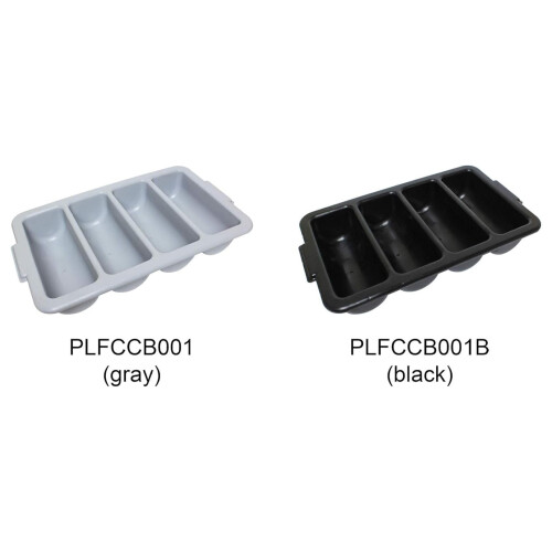 Caixa para talheres com 4 compartimentos PLFCCB001, cinza 2