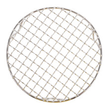 Grelha de aço inoxidável para churrasco, 1 unidade, grelha de arame para assar, acessório para churrasco (prateada)
