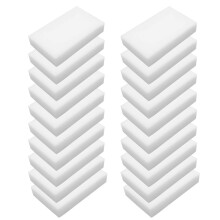 20 Stück Magischer Mehrzweckschwamm, Reinigungsschaum, Radierer, Autowasch-Küchenreiniger, 10 cm  6 cm  2 cm (Weiß)
