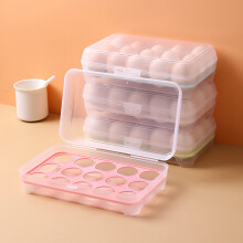 Caja para huevos SUSUchens de alta capacidad, anticolisión, transparente, visible, con 15 rejillas, para refrigerador, para mantener los huevos