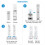 Station de charge compatible avec la télécommande Nintendo Wii 2 + 2 batteries rechargeables blanches 8