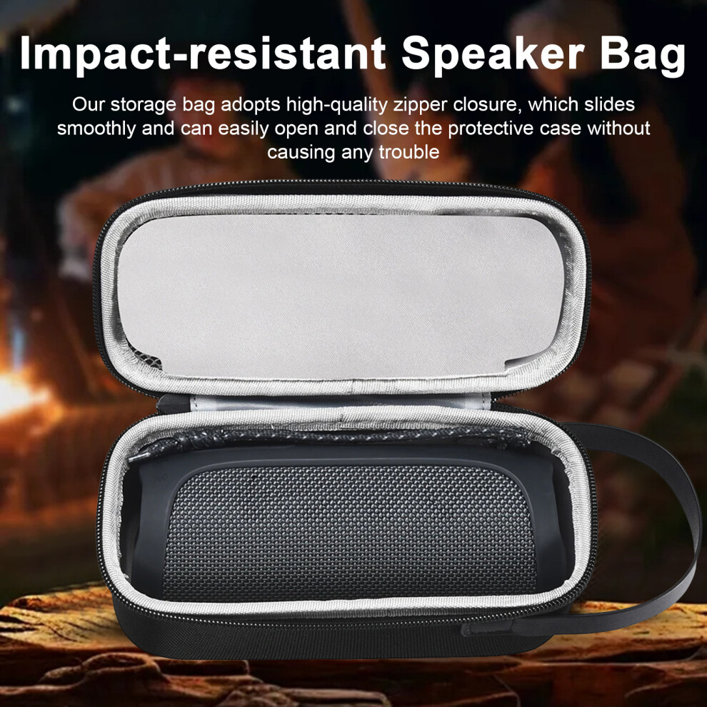 Susuchens Eva Hard Shell Speaker Case With Zipper, Shockproof & Impact Resistant Storage Bag For Compatible With Jbl Flip Essential Black 9048212883685