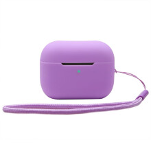 Skyddande silikonfodral för kompatibla AirPods Pro2, laddningsfodral, mjukt hudskydd med anti-tappad rem, komplett skydd