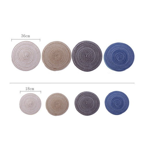 Στρογγυλά σουπλά 3Count Cup Coaster από βαμβάκι και λινό για τραπεζομάντιλο 2