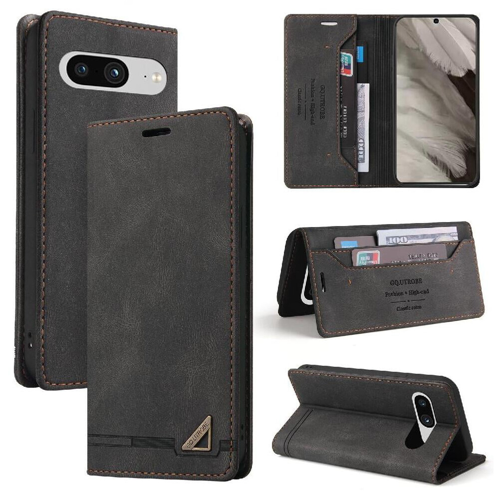 Case For Google Pixel 8 Premium Leather Two Card Slots Kickstand Premium Leather 9048212885405