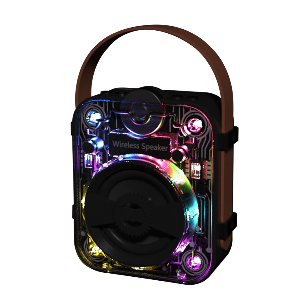 Paveos Wireless Bluetooth Stereo Punk Mechanical Handheld Wireless Subwoofer Small Stereo Bluetooth Audio Car Kit Suitable For Children Black 9048212885153