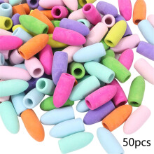Xubond 200Pcs Pencil Erasers, 7 Colors, compatible with standard pencils, School Studying Supplies for Teachers, Eraser Toppers