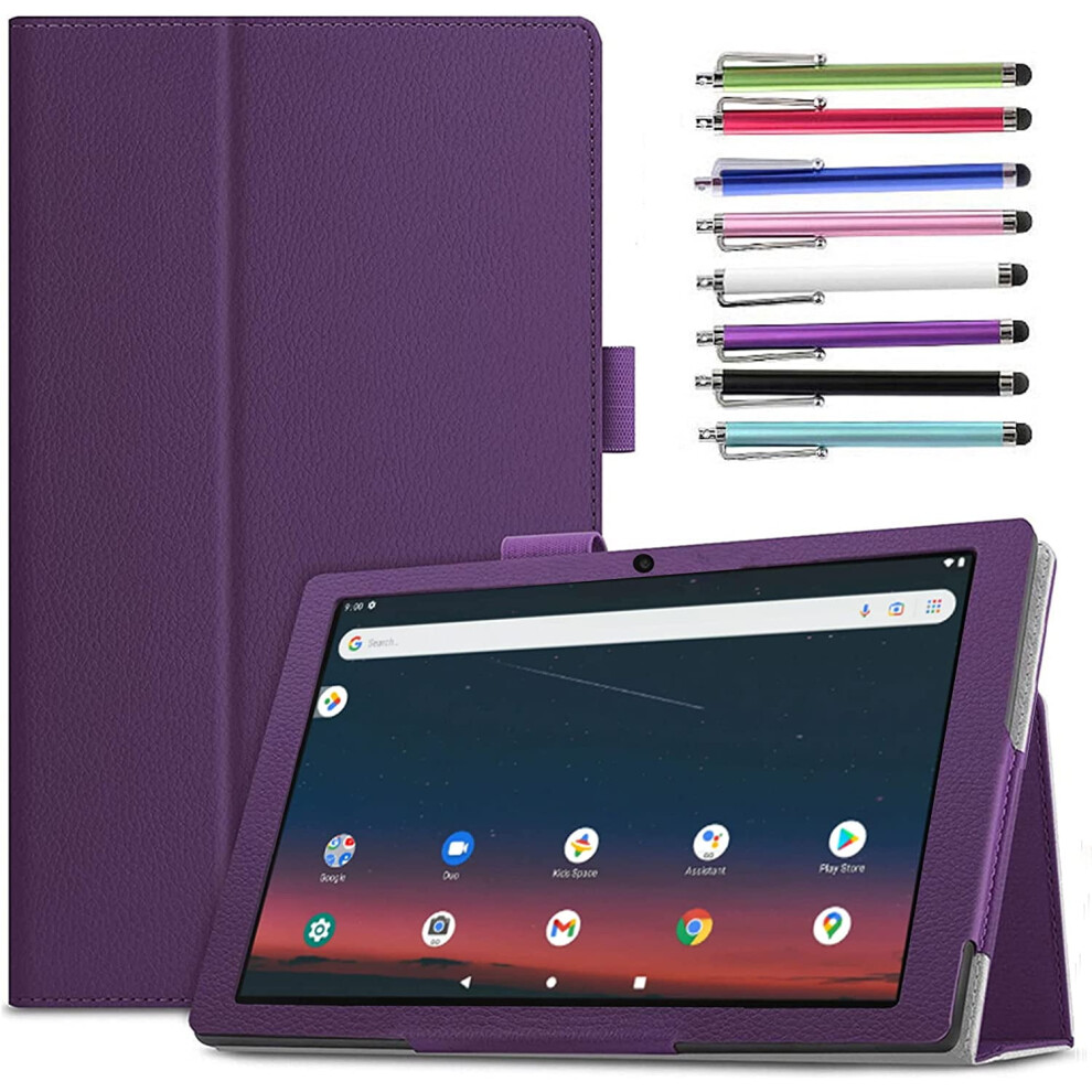 Case For Onn 10.1 Inch Tablet Gen 3 2022 (Model:100071485) - Slim Lightweight Folio Pu Leather Folding Stand 9048212885306