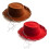 VIEGINE Παιδικό Καφέ Κόκκινο Τσόχα Ξύλινο Καπέλο Cowboy Ρυθμιζόμενο Western με Μεγάλο 4