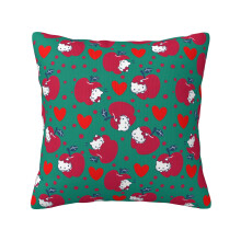 Husă de pernă pătrată moale cu model Hello Kitty, față-verso, pentru canapea extensibilă, dormitor, living, decor, 45x45 cm