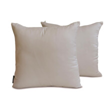 Fețe de pernă decorative HomeCentric, gri deschis, pachet de 2, 66x66 cm, huse de pernă din mătase artistică solidă pentru canapea -